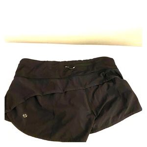 BLACK LULULEMON SHORTS